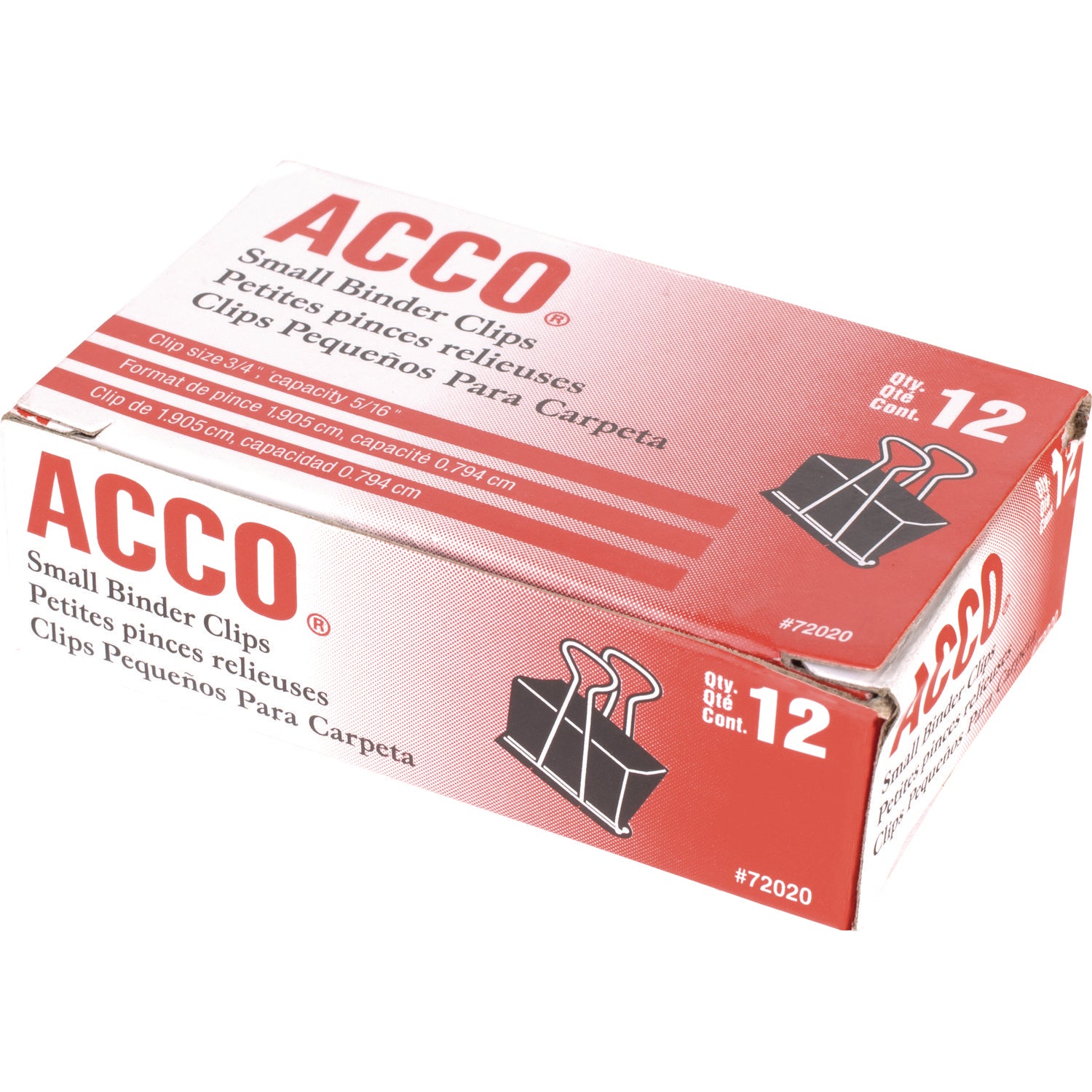 ACCO Small Black/Silver Binder Clips - 12 Pack (1 Dozen) - Heavy Duty Paper Clips for Office, School, Home & Document Organization