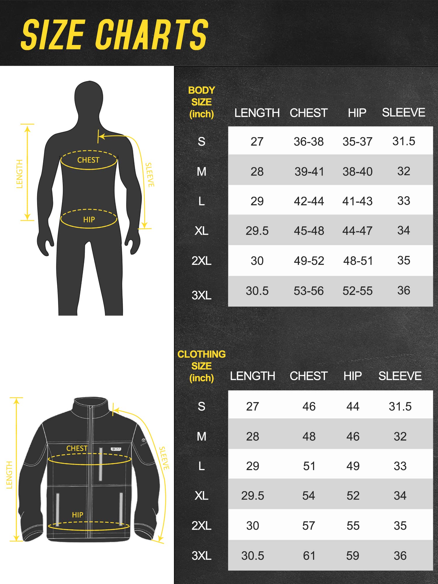 PTAHDUS Men's Heated Jacket with Rechargeable 7.4V Battery Pack - Winter Warm Coat with Hand Warmer Pockets for Outdoor Activities, Hunting & Camping