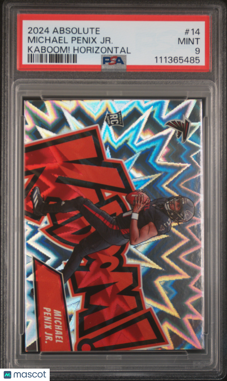2024 Panini Absolute Kaboom! Horizontal Michael Penix JR. #14 PSA 9 Mint Football Trading Card - Perfect for Collectors, Sports Memorabilia Fans & Investment