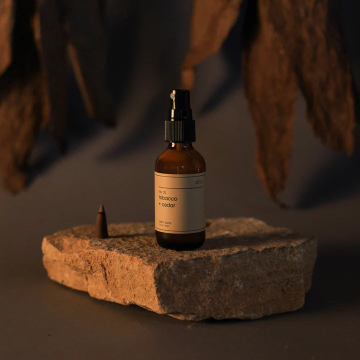 Premium No. 03 Tobacco & Cedar Room Spray - Long Lasting Air Freshener for Home, Office & Car | Aromatherapy & Relaxation