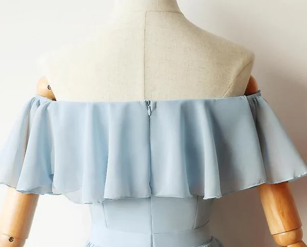 Light Blue Short Bridesmaid Dress - Simple Homecoming Dress J3872 | Elegant Wedding Party & Formal Occasion Outfit