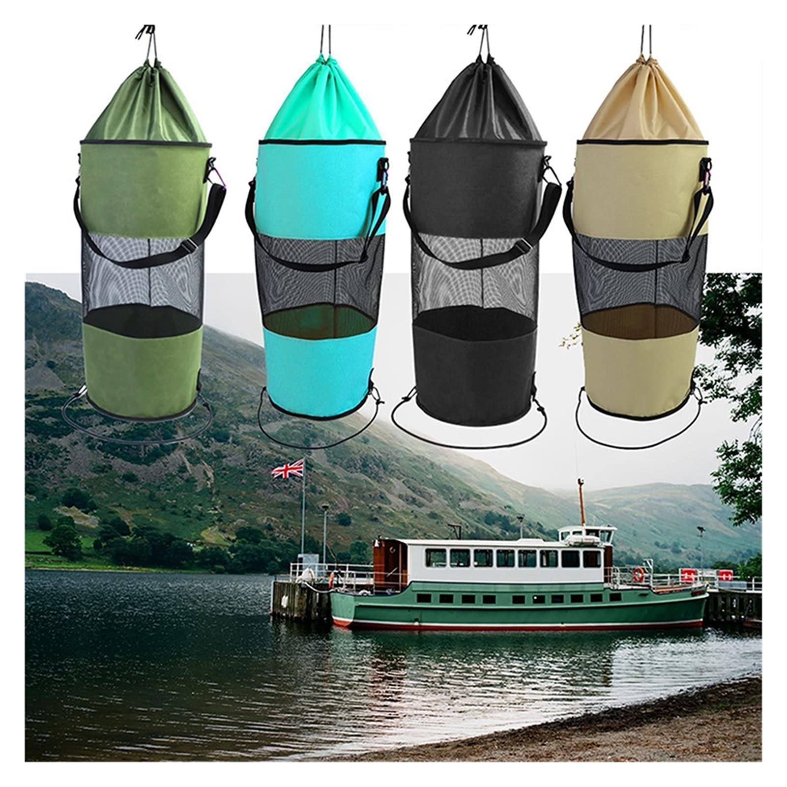 **Blue Marine Garbage Storage Bag for Kayak, Ship & Yacht - Waterproof & Durable Trash Bag for Boating, Fishing & Outdoor Adventures**