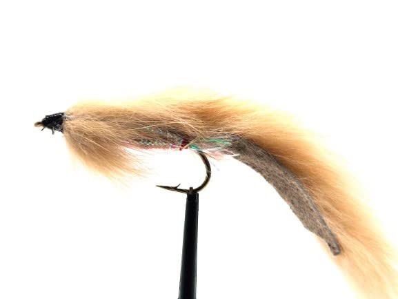 Premium Zonker Tan Streamer Fly Set of 3 - Size 8 Fishing Hooks for Trout, Bass & Salmon - Perfect for Fly Fishing in Rivers & Lakes