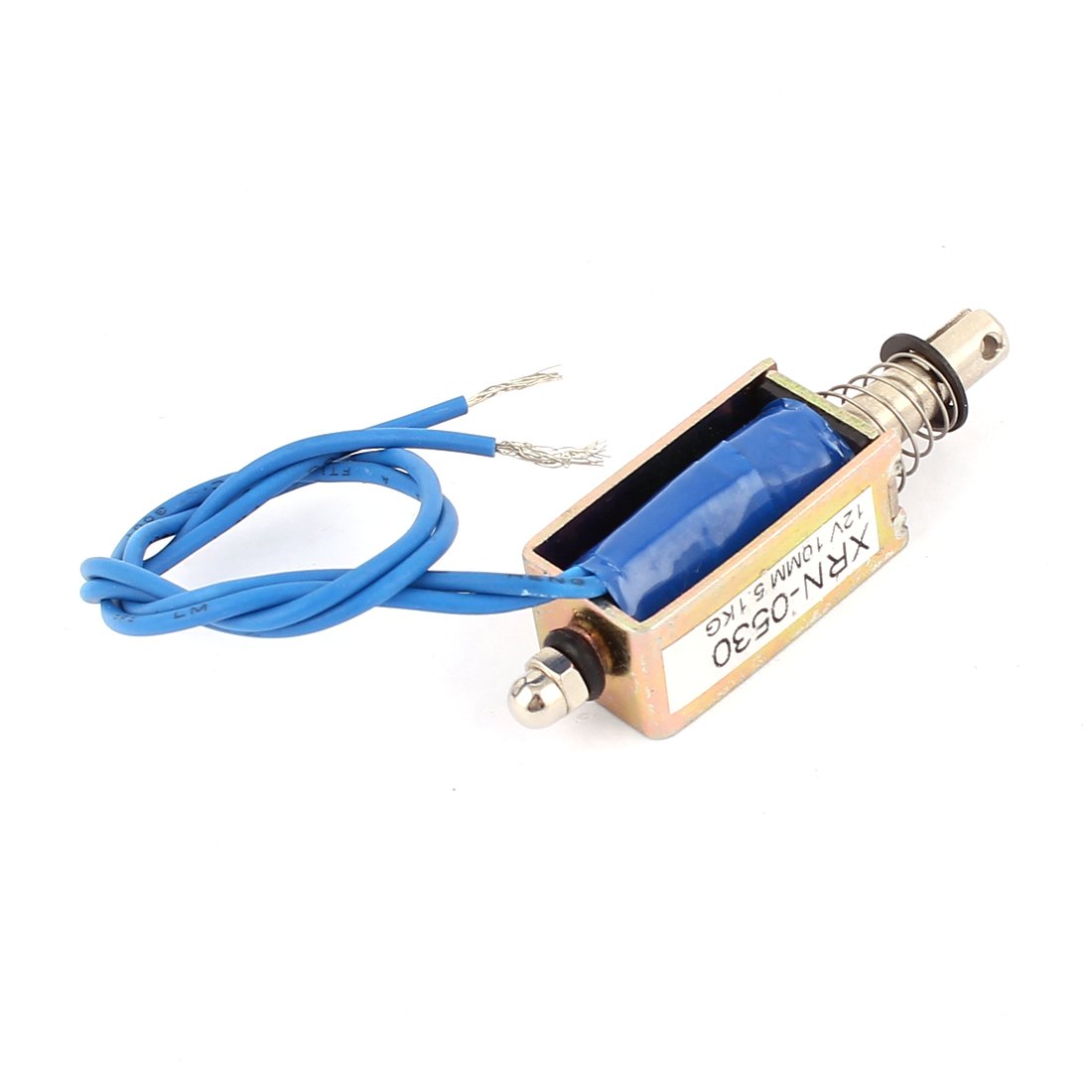 XRN-0530 12V DC Lawn Mower Solenoid Replacement Part - 5.1KG Pull Force, 10mm Stroke Open Frame Electromagnet for Riding Mowers & Tractors (Perfect for Starting System Repairs & Engine Maintenance)