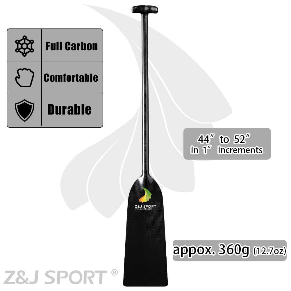 Premium IDBF Approved Carbon Fiber Dragon Boat Paddle with T-Handle - Professional Full Carbon Racing Paddle for Competitive Teams & Training - Ideal for Dragon Boat Racing, Practice & Team Events