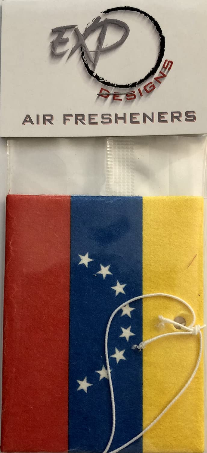 Venezuela Flag Car Air Freshener - Patriotic Scented Hanging Decor for Cars, Homes & Offices