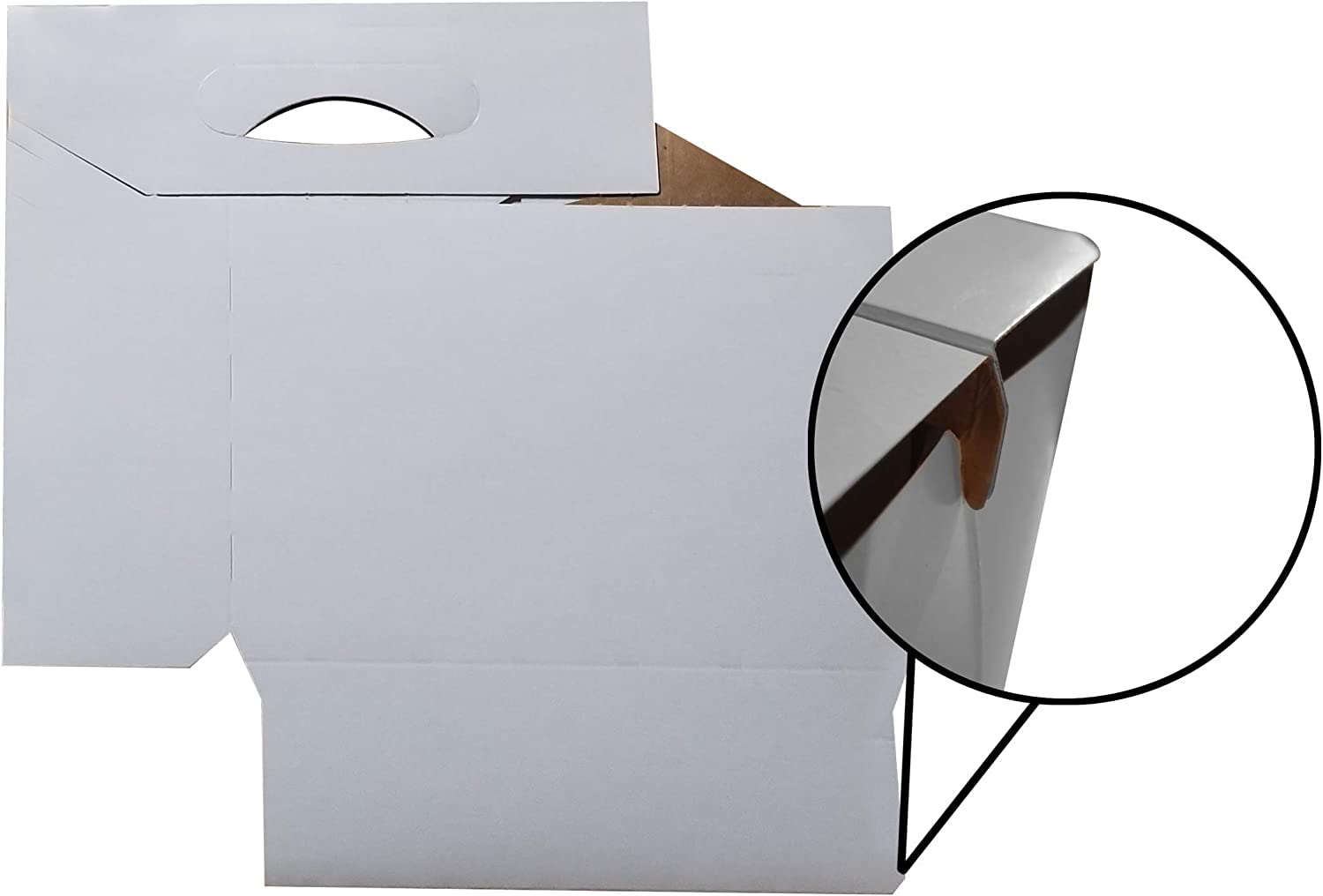 150-Pack White Cardboard Six-Pack Beer Bottle Holder - Fits 12-16oz Bottles | Sturdy & Reusable Beer Carrier for Safe Transport | Perfect for Parties, BBQs, and Beverage Storage