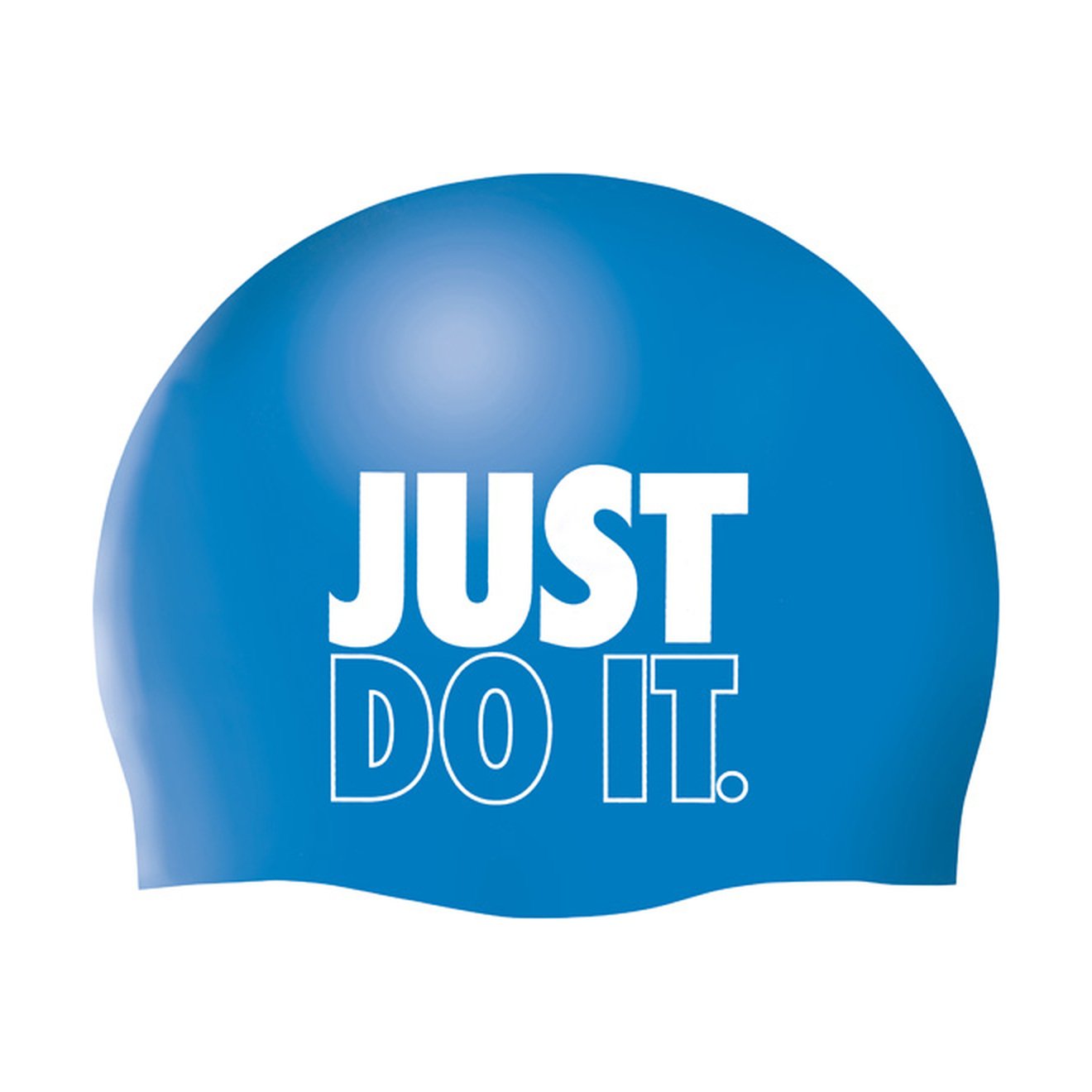 Nike Swim Slogan Prints Silicone Swim Cap for Women & Men - Waterproof Swimming Headgear for Pool, Beach & Competitive Training