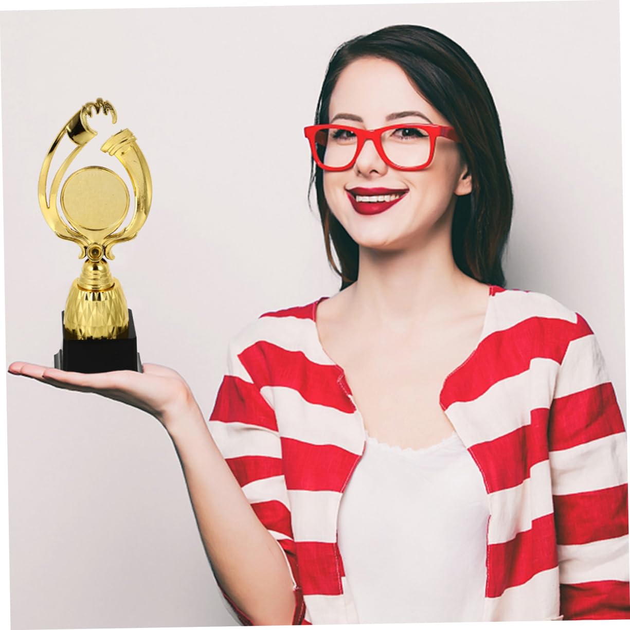 OHPHCALL Unique Competition Trophy Cups - Set of 2 Plastic Winner's Award Trophies for School Celebrations, Sports Events & Party Awards