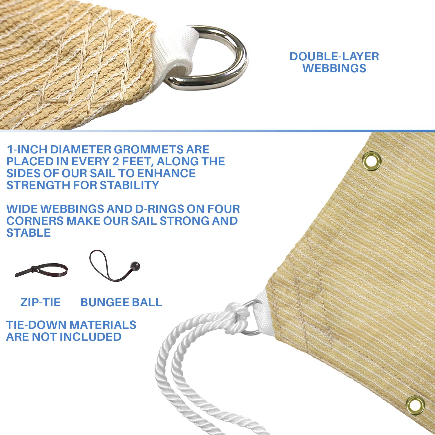 E&K Sunrise 12' x 28' Rectangle Sun Shade Sail with D-Ring Grommets - UV Blocking Canopy Cover for Outdoor Pergola, Backyard, Garden, Patio & Deck (Brown) - Perfect for Summer Shade, Poolside Lounging, and Outdoor Entertaining