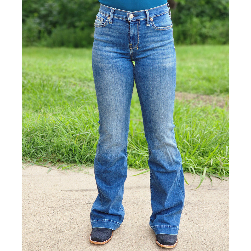 7 For All Mankind Women's Positano Dojo Trouser - Slim Fit Stretch Denim Pants for Women | Comfortable & Stylish Casual Wear for Work, Travel & Everyday Outfits