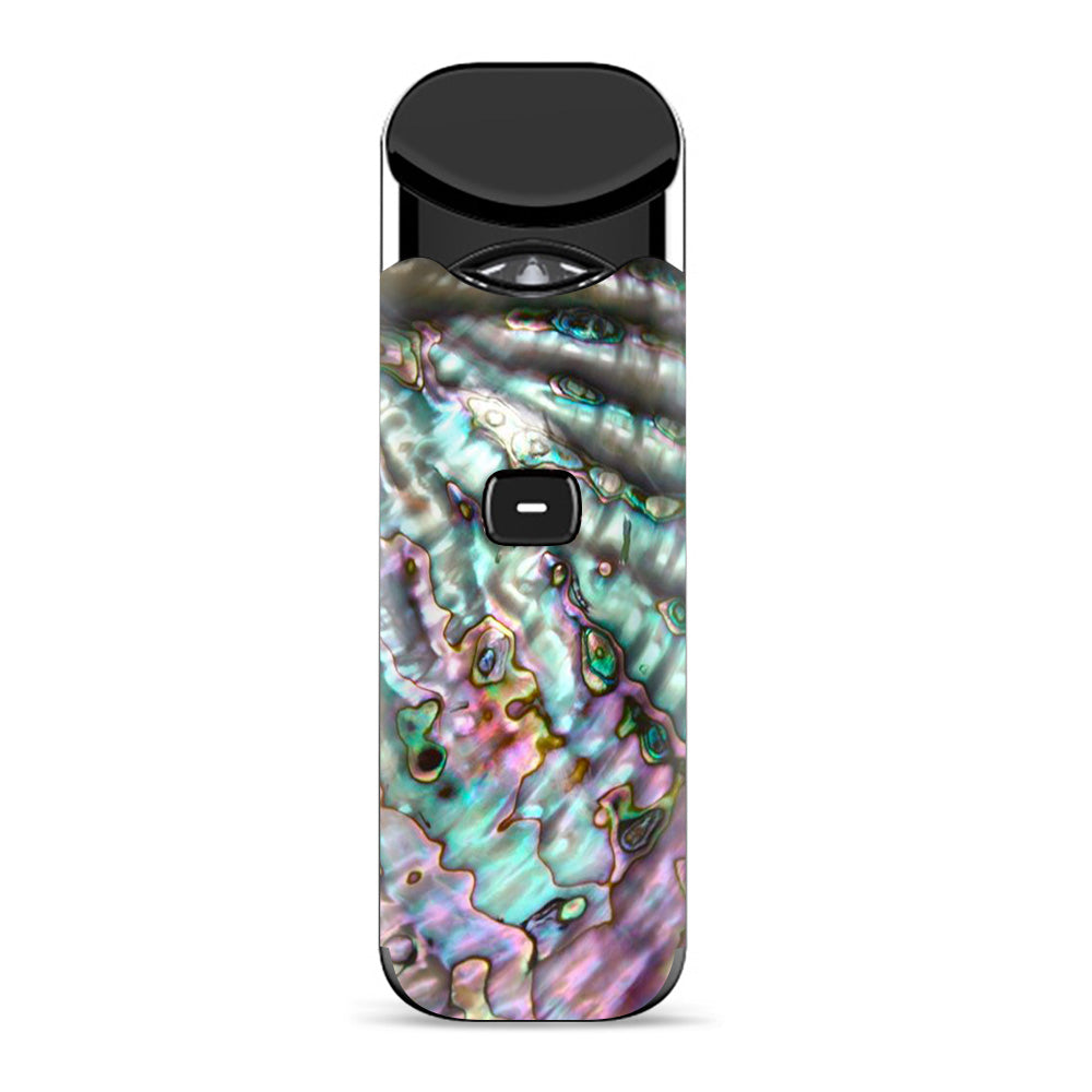 Natural Abalone Pink Green Purple Sea Shell Sticker for Smok Nord Vape Skin - Perfect for Vape Customization & Personalization