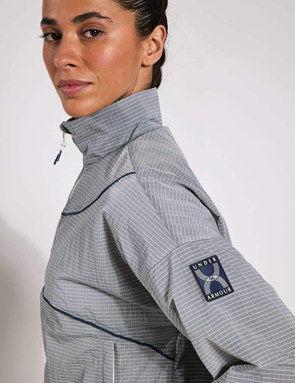 Run 96 Jacket - White Quartz/Downpour Grey - Lightweight Water-Resistant Running Jacket for Men & Women - Perfect for Outdoor Jogging, Hiking & Gym Workouts
