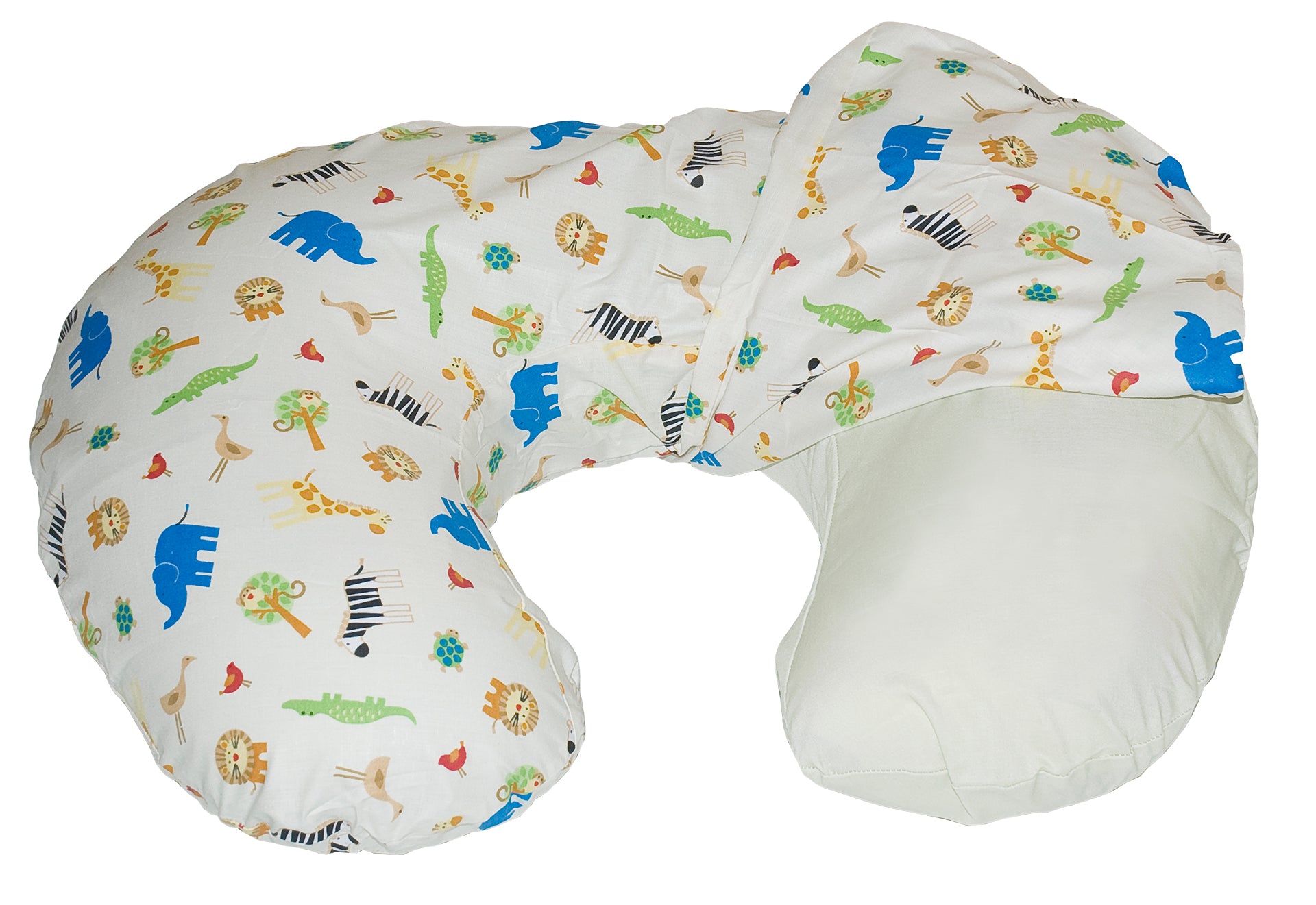Baby Sitter Slip Cover - White Safari Print Waterproof Cushion Protector for Nursery, Living Room & Car Seats | Soft & Durable Furniture Cover for Kids & Pets