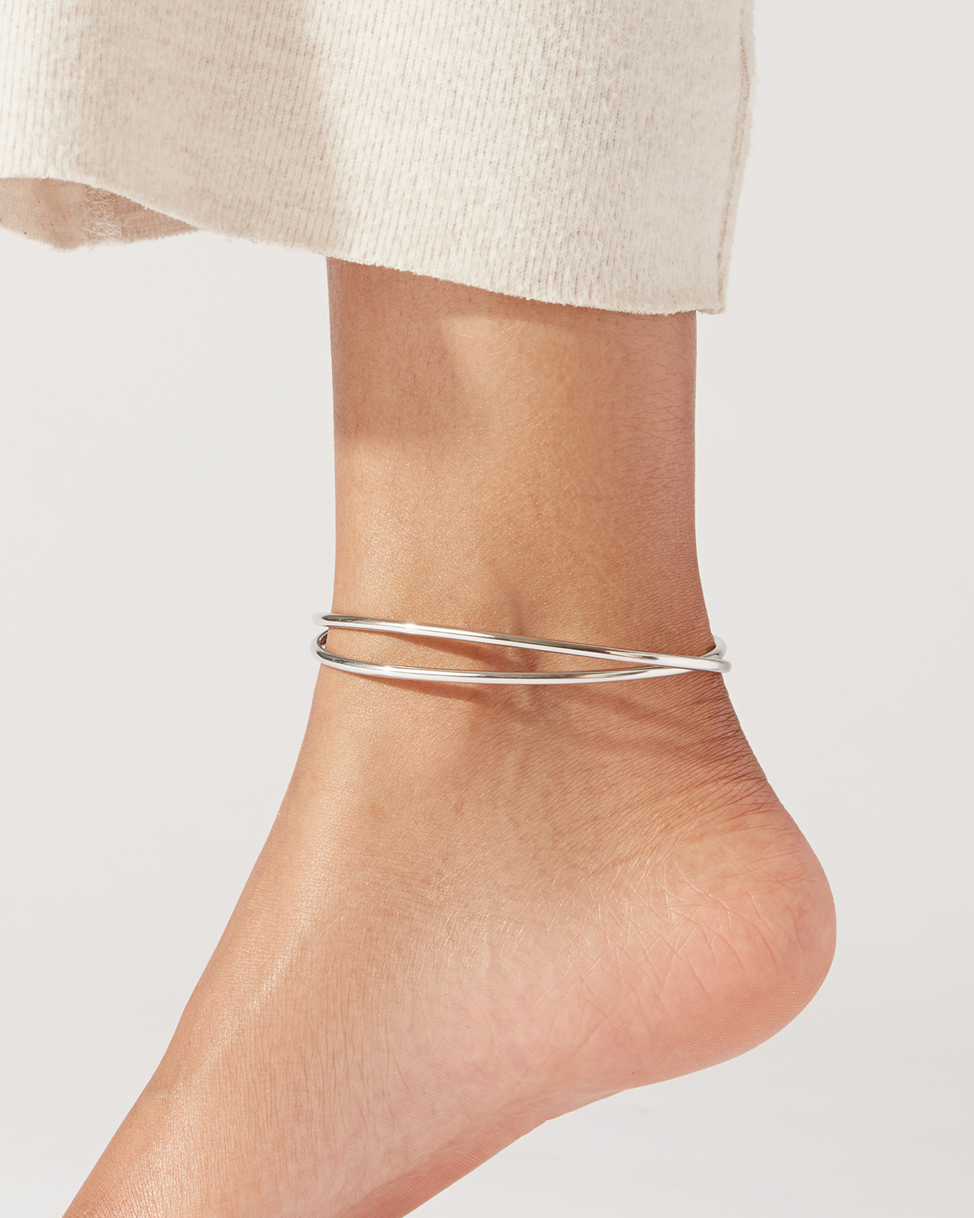 The Dane Anklet Stack - Dainty Gold & Silver Ankle Bracelets for Women, Minimalist Layering Jewelry - Perfect for Beach, Summer & Boho Fashion