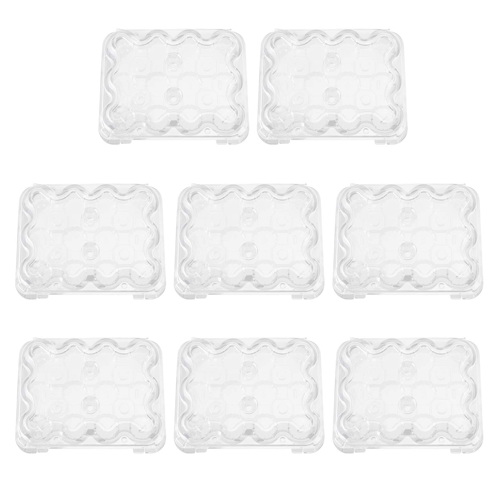 DOITOOL 8-Pack Clear Plastic Cupcake Boxes - Transparent Cake Container for Bakery, Dessert, Party & Gift Packaging - Perfect for Cupcakes, Muffins, Pastries & Treats