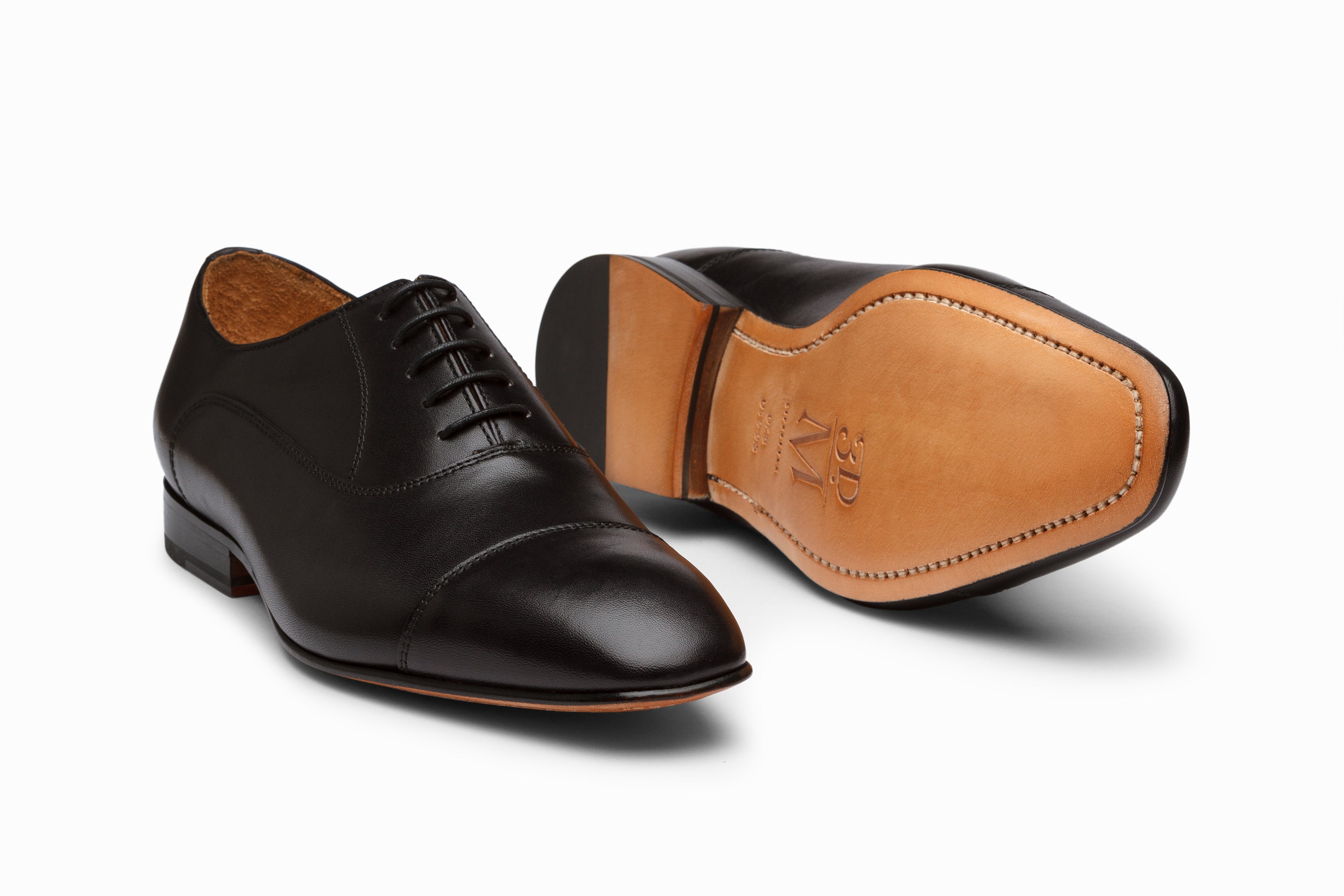 Black Captoe Oxford Dress Shoes for Men - Classic Formal & Business Attire | Perfect for Weddings, Office & Special Occasions
