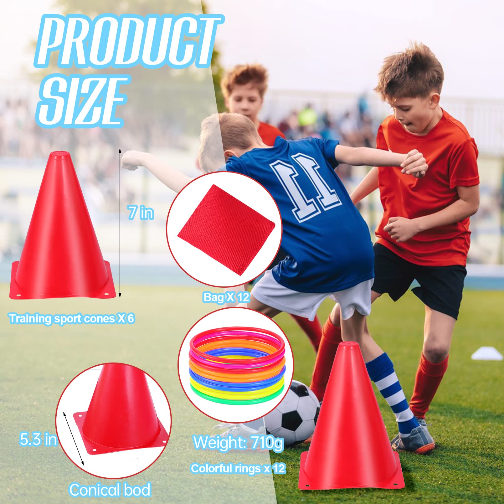3 in 1 Carnival Games Set - 31PCS Outdoor Lawn Party Games Combo with Cones, Bean Bags & Ring Toss for Kids & Adults - Perfect for Backyard BBQs, Birthday Parties, Picnics & Family Gatherings