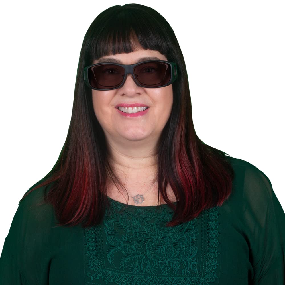 TheraSpecs Original WearOver Glasses for Light Sensitivity & Migraine Relief - FL-41 Lens Technology for Computer Use, Fluorescent Lights & Indoor Comfort