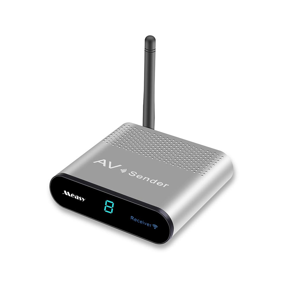 5.8GHz Wireless AV Transmitter and Receiver Kit - Aluminum Alloy, 300m Range, IR Remote Control, RCA530 for STB/Monitor/Home Theater/Outdoor Projection (Ideal for Home Entertainment, Surveillance Systems & Outdoor Movie Nights)