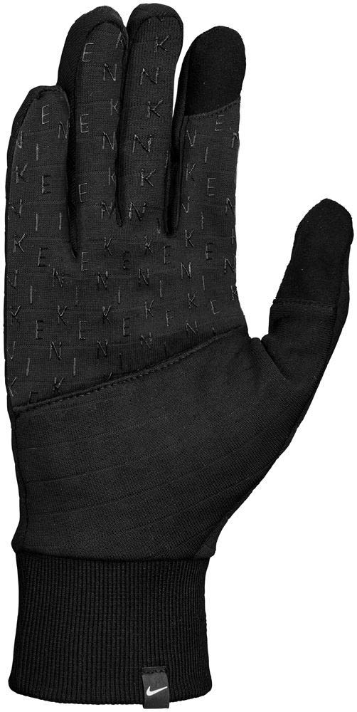 Nike Men's Sphere 3.0 Running Gloves - Black/Silver, Large Size | Winter Running Gloves for Cold Weather & Outdoor Sports | Perfect for Jogging, Hiking & Training
