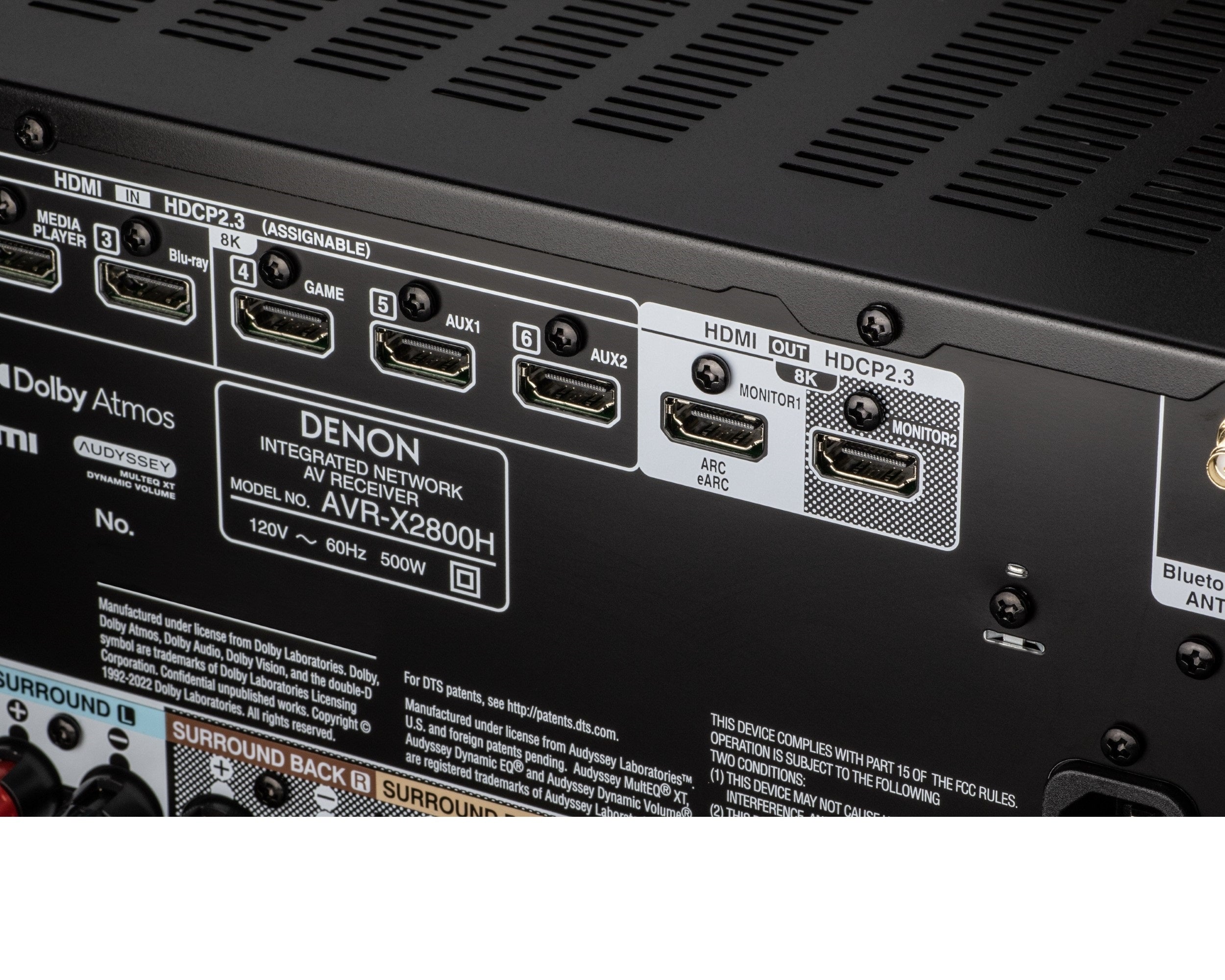 Denon AVR-X2800H 7.2 Channel 8K Ultra HD AV Receiver with HEOS Built-in | Dolby Atmos & DTS:X | Alexa Compatibility | for Home Theater & Gaming Setup