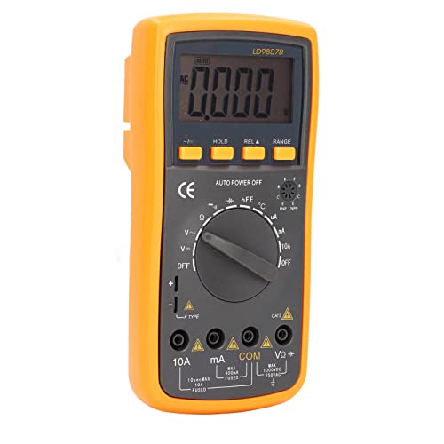 Digital Multimeter - Shockproof Auto-Ranging Voltage Current Tester for Home & Professional Use | Measures AC/DC Voltage, Current, Resistance | Perfect for Electrical Repairs, DIY Projects & Automotive Diagnostics
