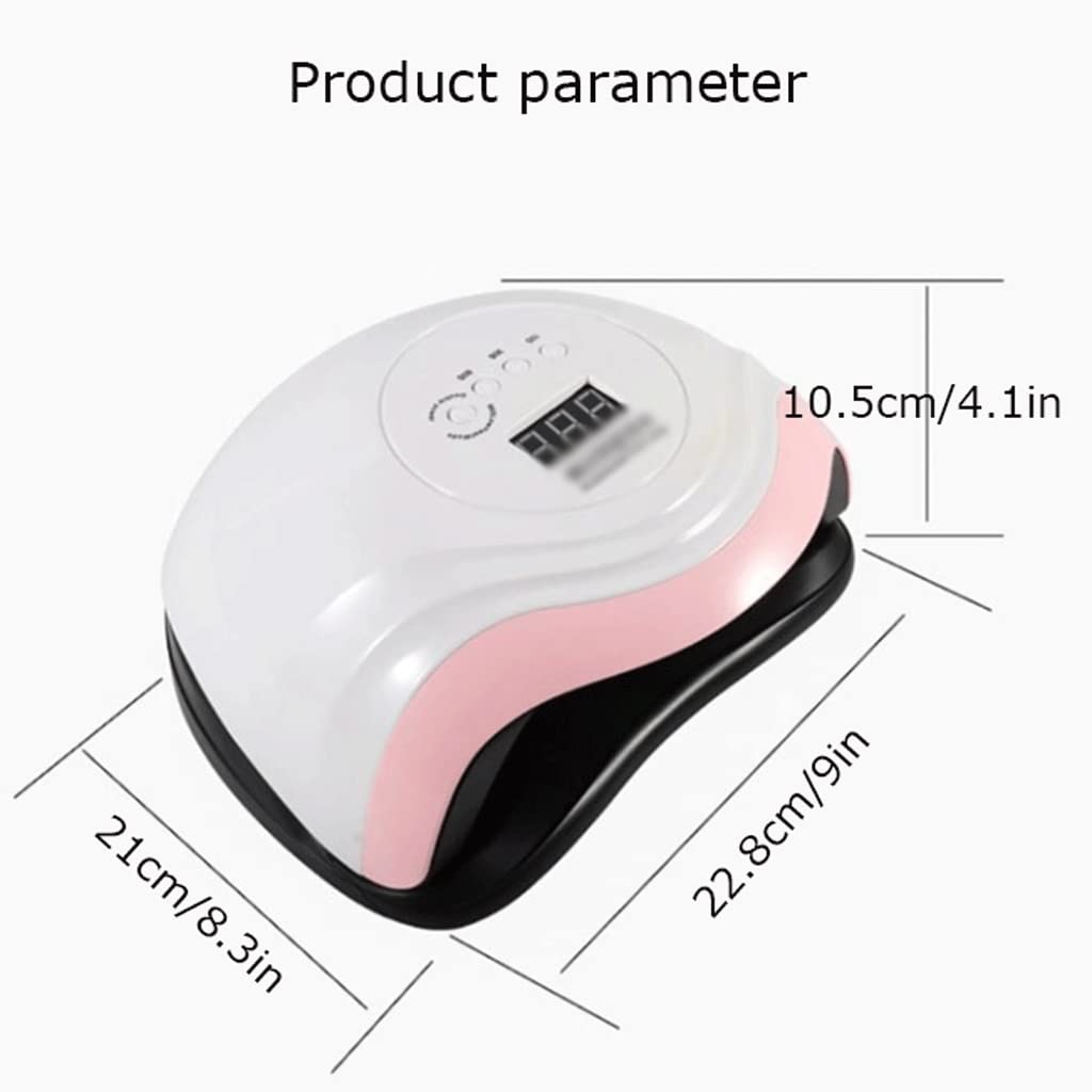 168W UV LED Nail Lamp - Professional Dual Light Source Nail Dryer with 3 Timer Settings | Fast Curing for Gel Polish | Perfect for Home Manicures & Salon Use (White)