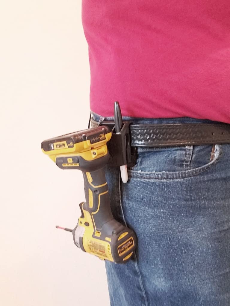 Builder Buddy HD Tool Holster - Heavy Duty Tape Measure Holder & Utility Tool Clip - Durable Tool Belt Accessory for Construction, Carpentry & DIY Projects