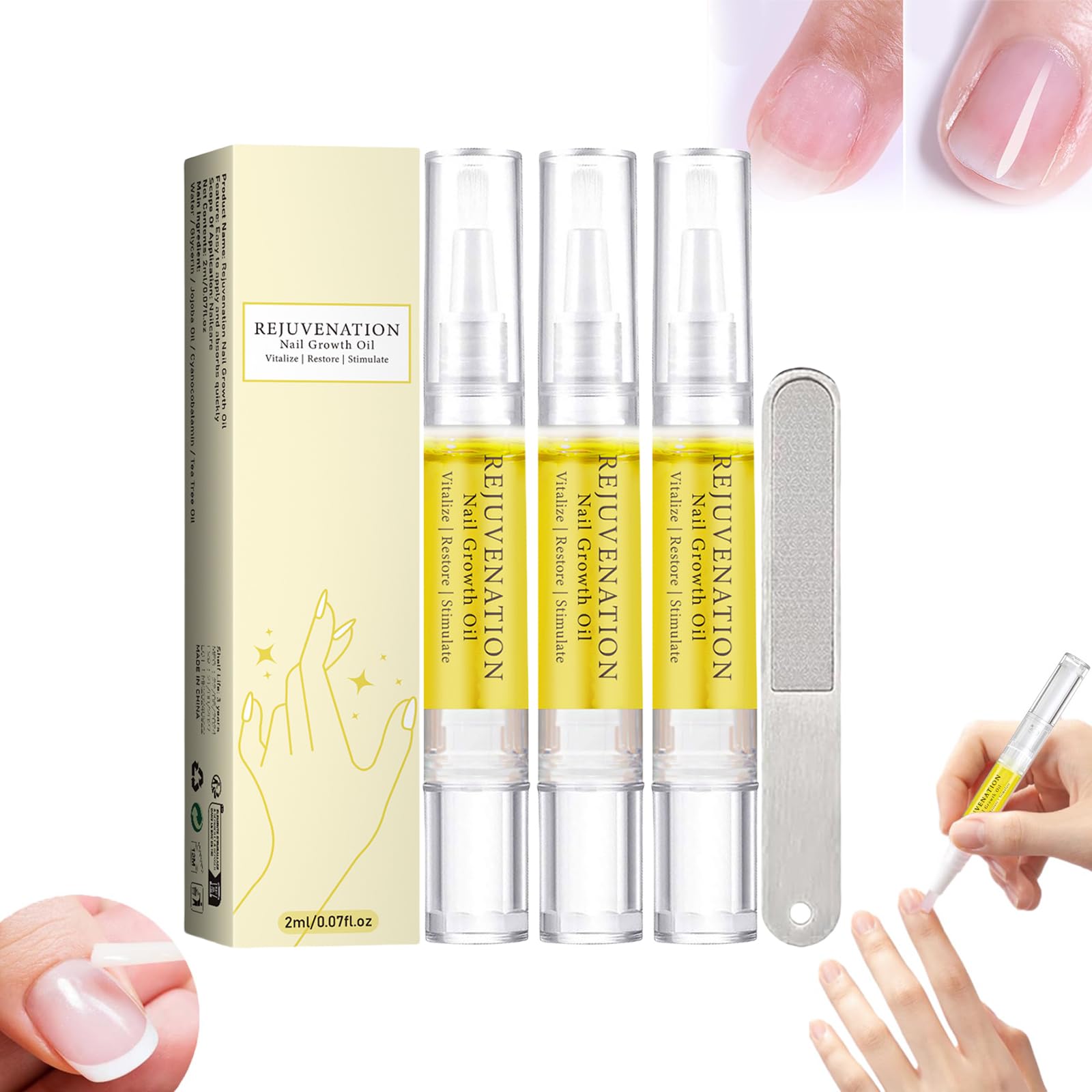 2024 Upgrade Nail Growth Oil Pen - Cuticle Care & Strengthener for Moisturizing & Brightening Nails - Salon & Home Use