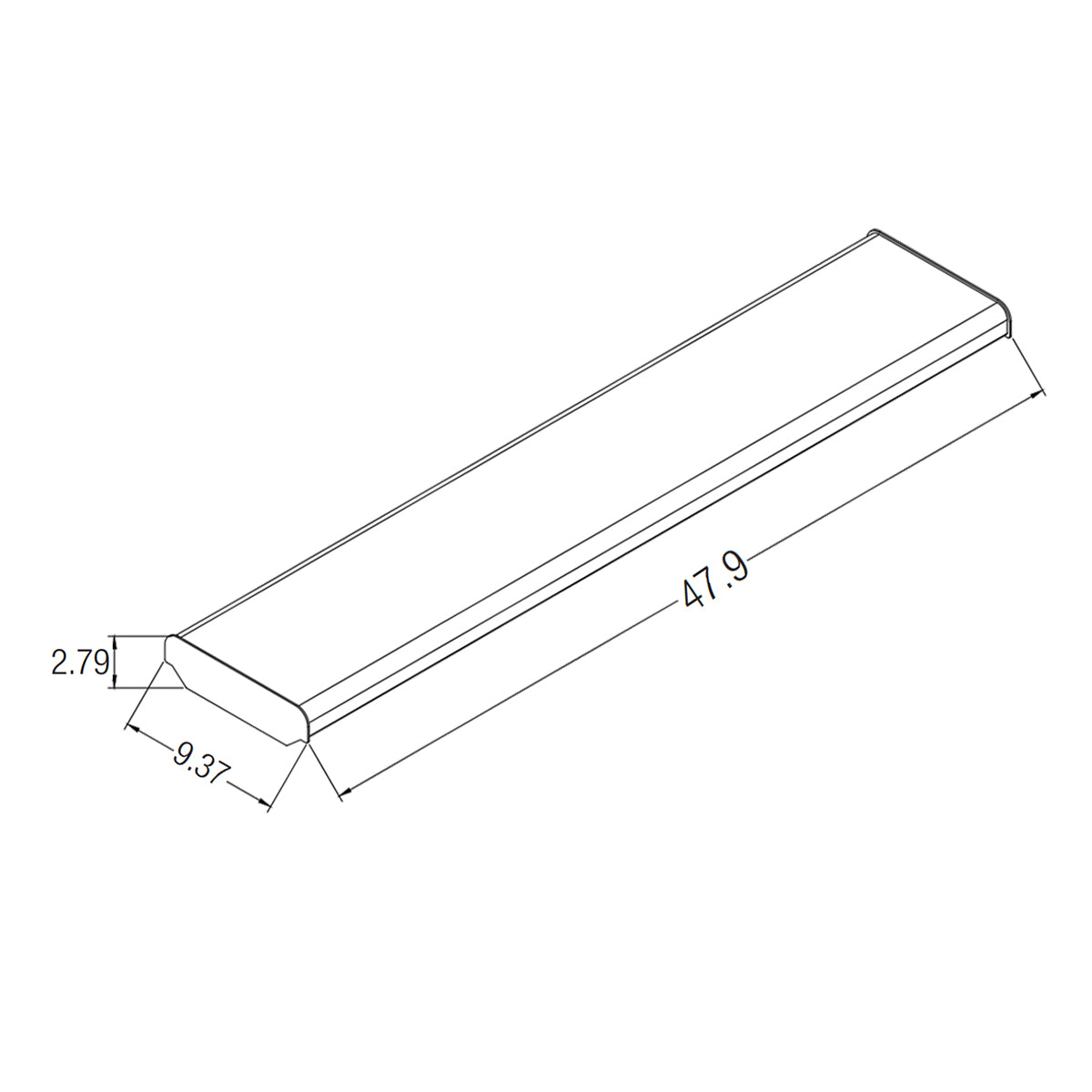 4ft LED Wraparound Light Fixture - 44W, 5700 Lumens, 3500K/4000K/5000K Color Temperature, 120-277V - Perfect for Offices, Warehouses, and Commercial Spaces