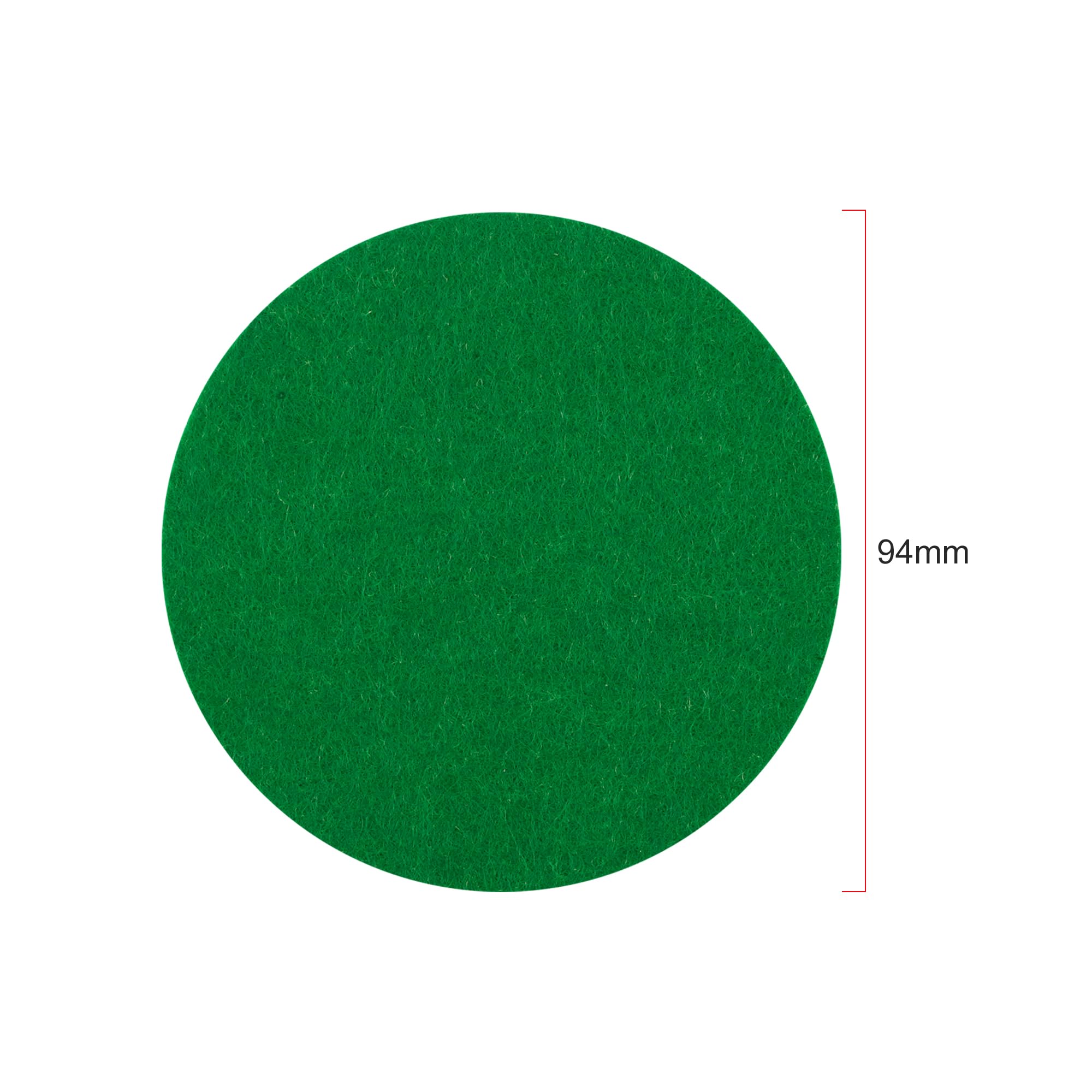 BQSPT 94mm Air Hockey Mallet Felt Pads - 16 Pack Green Self-Adhesive Replacement Pads for 96mm Air Hockey Pushers & Paddles - Perfect for Arcade Game Maintenance & Home Air Hockey Table Accessories
