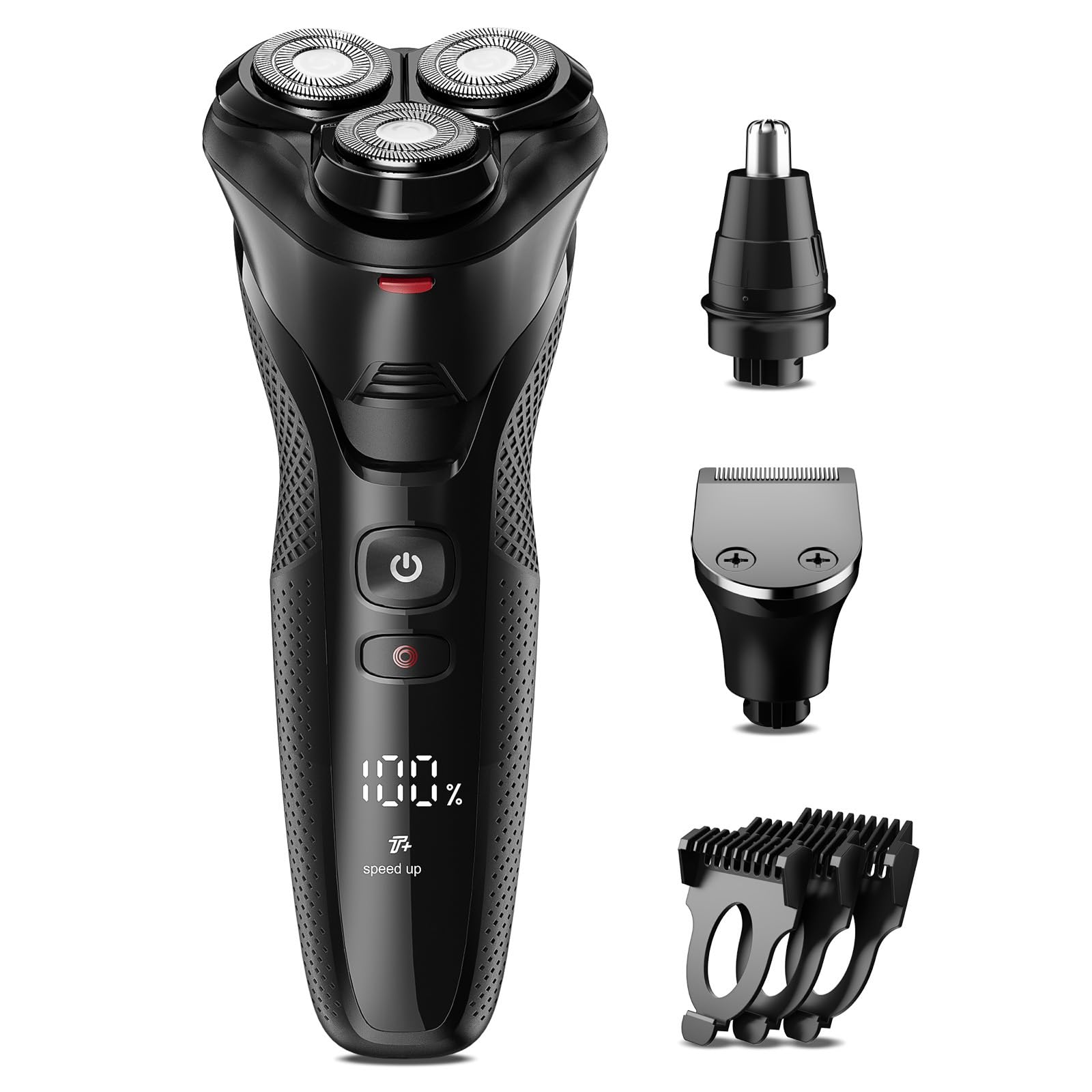 Best Electric Razor for Men - Rategist Rechargeable Waterproof Wet/Dry Shaver with Adjustable Speeds - Perfect for Travel, Gym & Daily Shaving