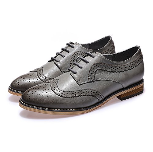Handmade Women's Wing Tip Oxford Brogue Shoes – Genuine Leather Lace-Up Derby for Casual & Office Wear – Comfortable & Stylish Footwear for Everyday Use