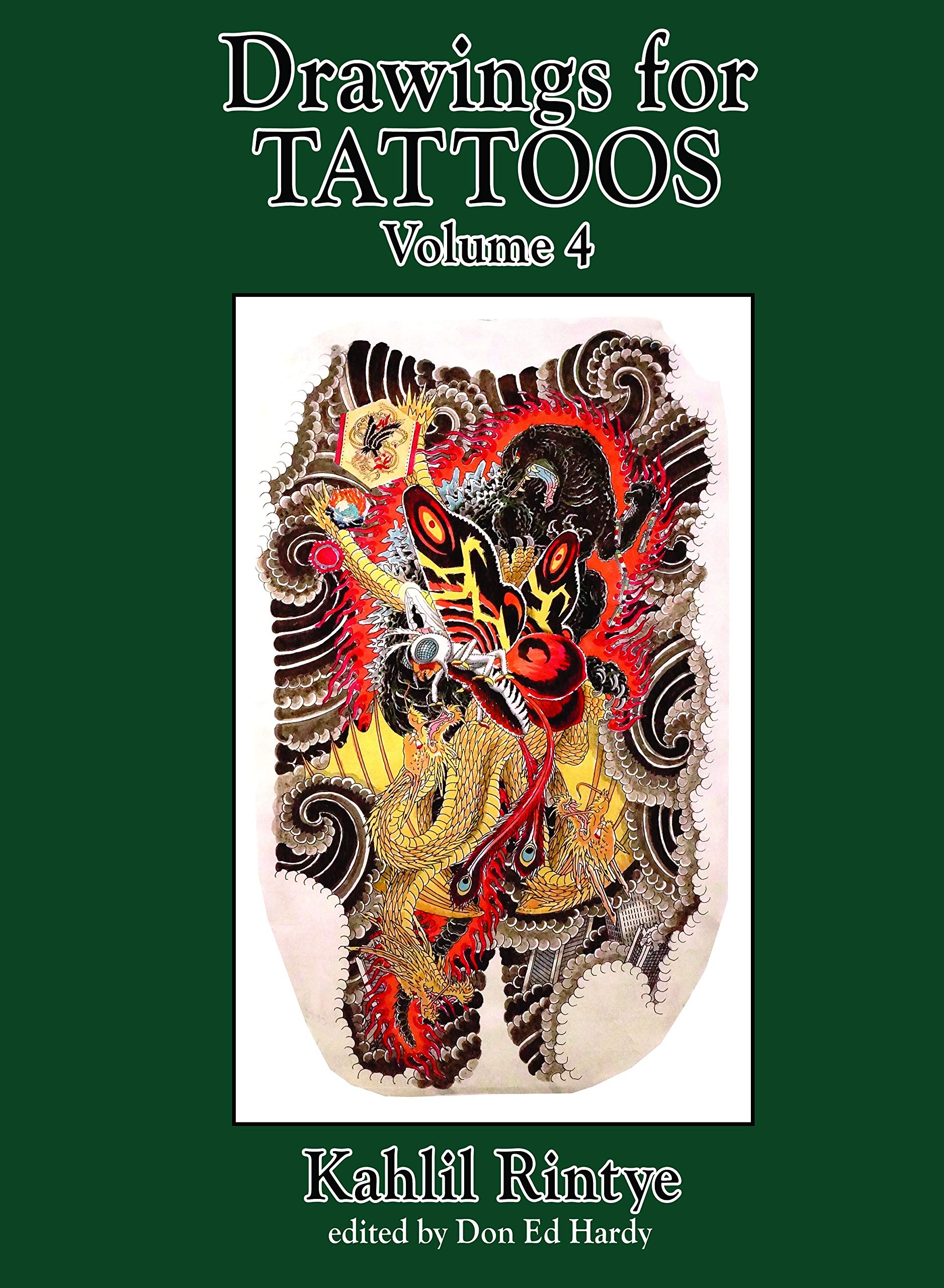Tattoo Art Designs Book - Kahlil Rintye's Drawings For Tattoos Volume 4 | Unique Tattoo Inspiration for Artists & Enthusiasts | Perfect for Tattoo Studios, Apprentices & Design Lovers