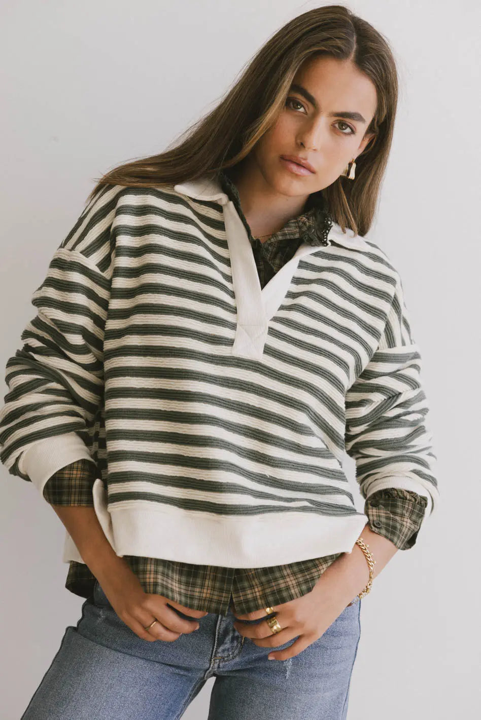 Harlen Striped Top for Women - Comfortable & Stylish T-Shirt - Casual & Everyday Wear - FINAL SALE - Perfect for Work, Outings & Relaxing at Home