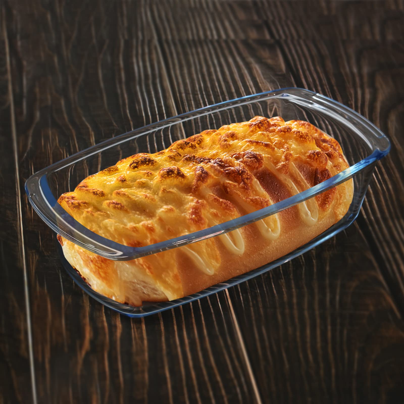 MCIRCO 6-Piece Glass Loaf Pan Set with Airtight Lids - 1800ML/1.9Qt/7.2 Cups - Perfect for Baking Bread, Cakes, Meatloaf & Pastries - Oven, Freezer & Dishwasher Safe - Ideal for Meal Prep, Holiday Baking & Homemade Treats