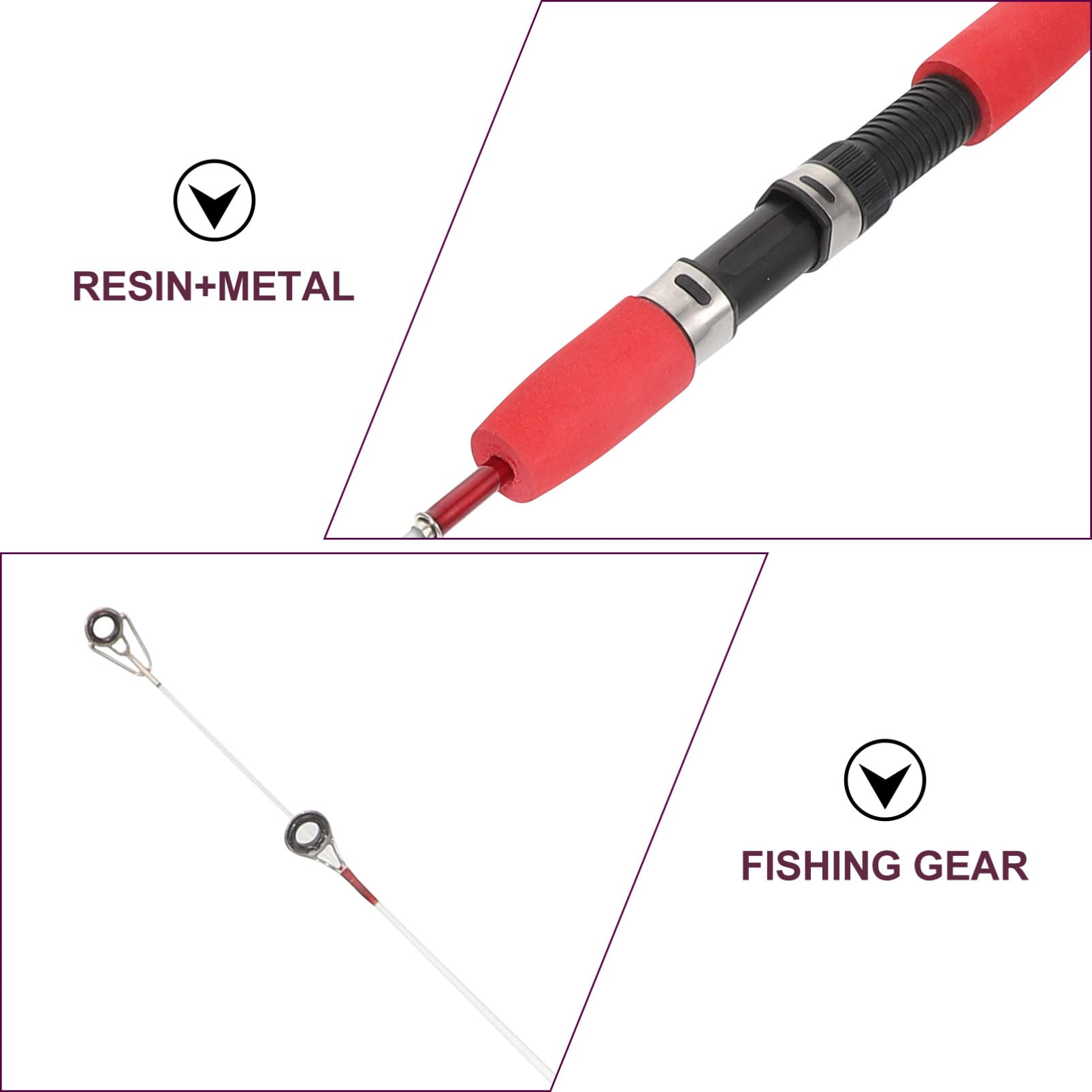 CLISPEED Kids Fishing Pole - 2 Pack Ice Fishing Rod Set with Short Pole for Winter Ice Fishing | Perfect for Children's Outdoor Winter Activities & Family Fishing Trips