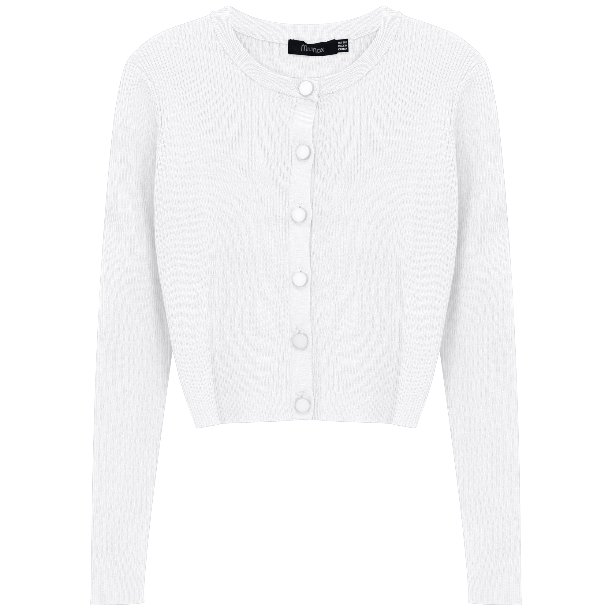 Cropped Fit Ribbed Knit Cardigan for Women - Soft Stretch Open Front Sweater | Perfect for Layering, Office Wear & Casual Outfits