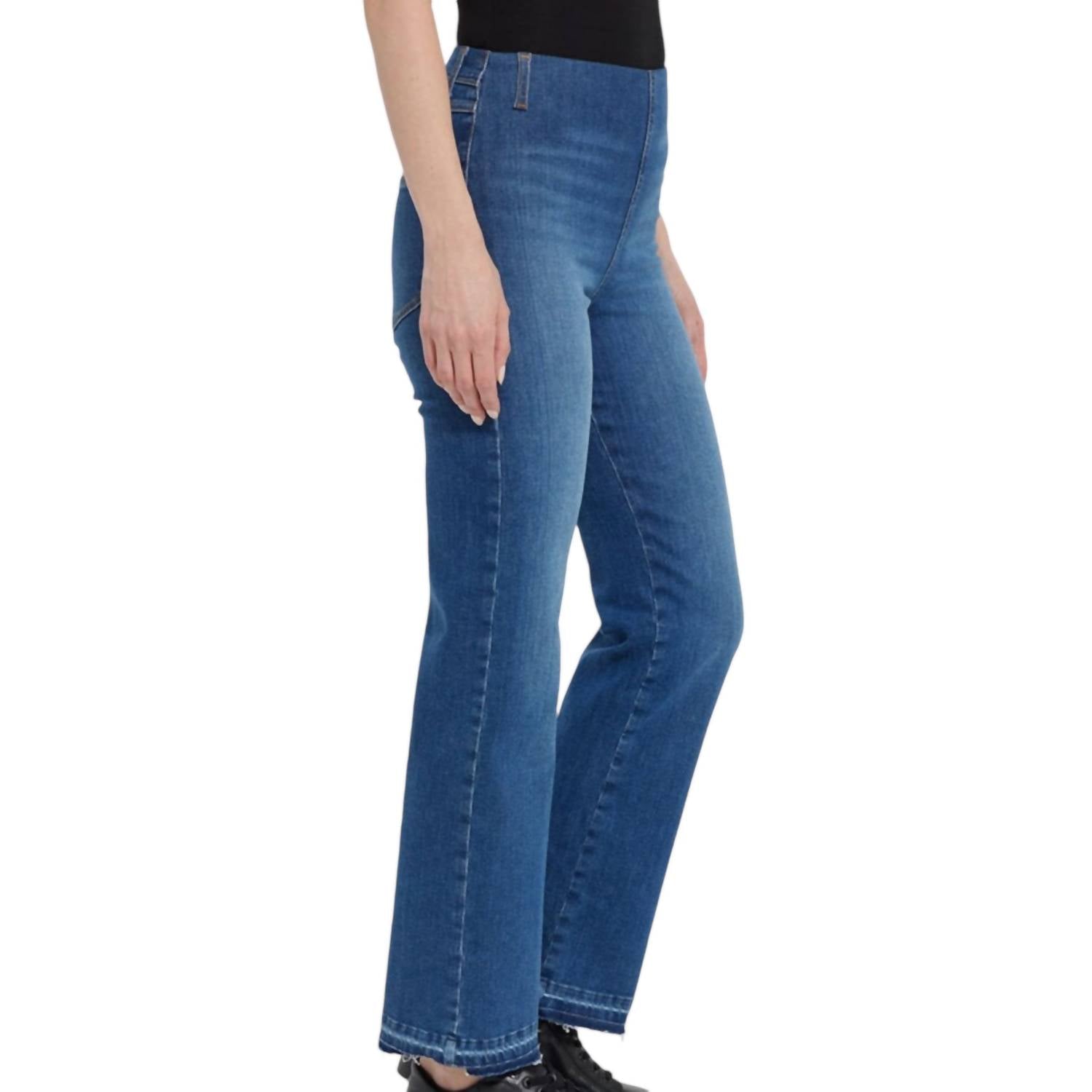 Relaxed Straight Blue Denim Jeans for Women - High Waist Comfortable Stretch Jeans with Holding Power - Perfect for Casual Wear, Office & Everyday Outfits