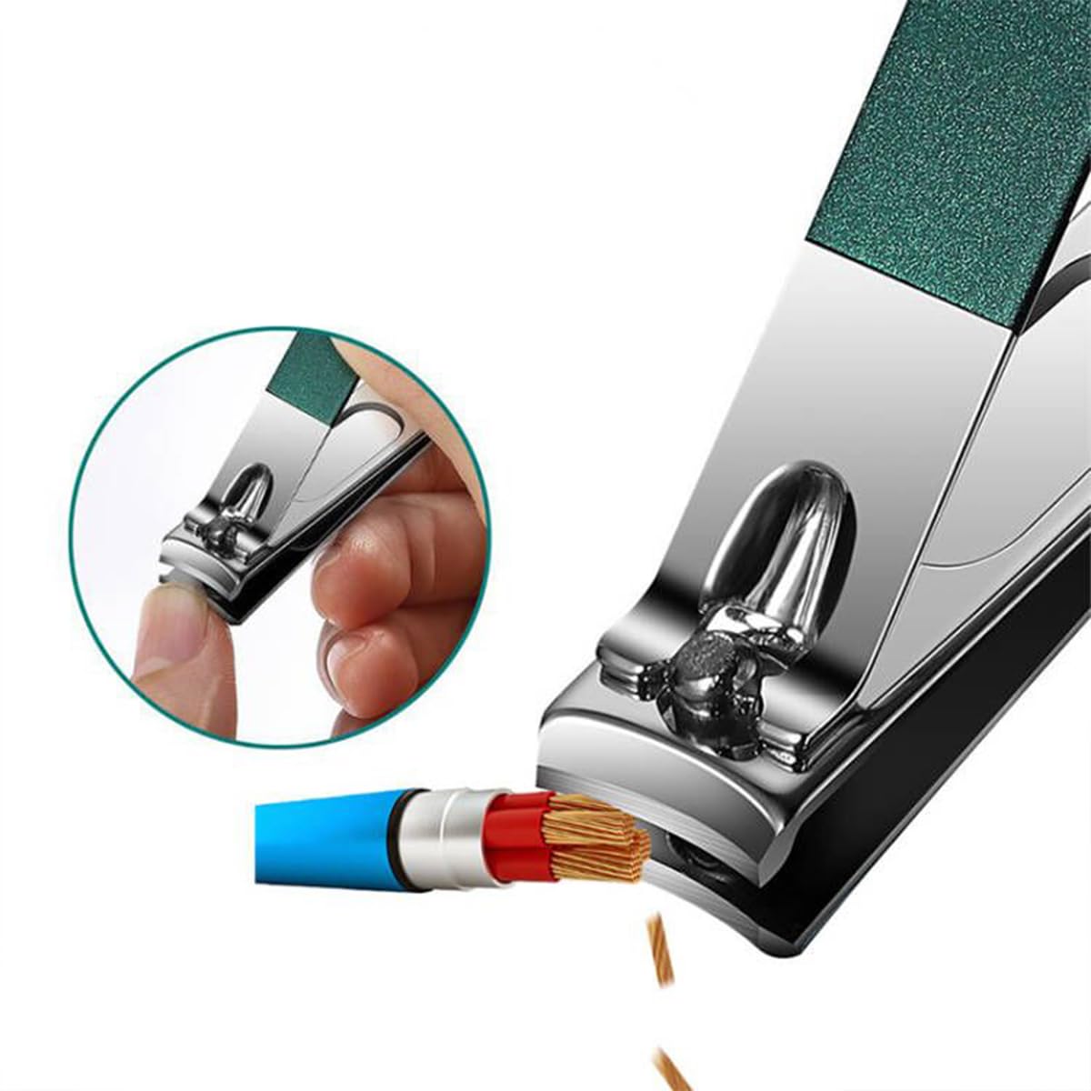 **Force24 Ultra Sharp Nail Clipper Set - 4-Piece Professional Fingernail & Toenail Clippers with Glass File for Men & Women - Perfect for Thick Nails & Travel (Green Set with Box)**    *Ideal for home grooming, travel, salon use, and thick nail care.*