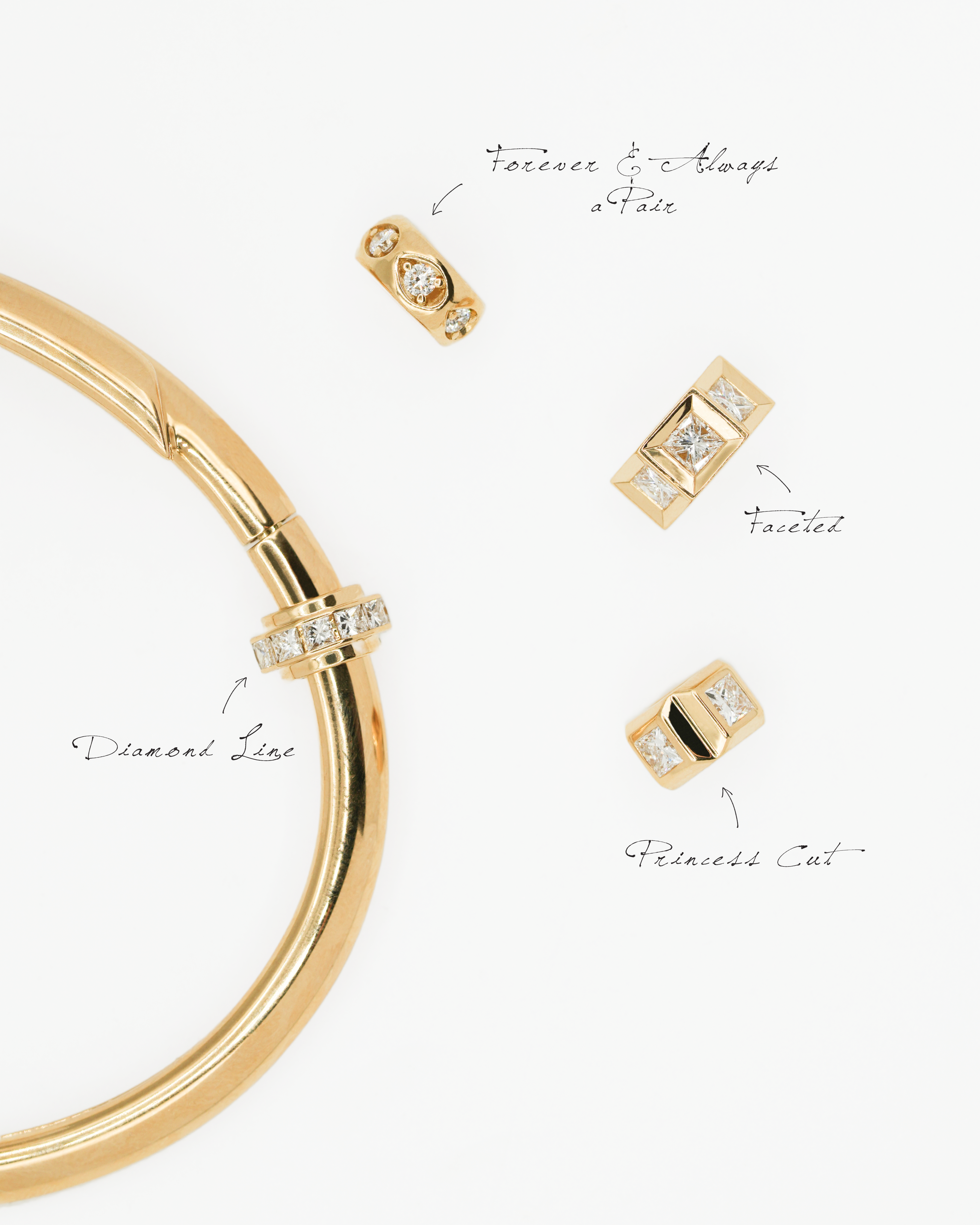 Forever & Always Matching Heartbeat Necklace - 14K Yellow Gold with Diamond Accents - Perfect for Anniversaries, Valentine's Day & Romantic Gifts