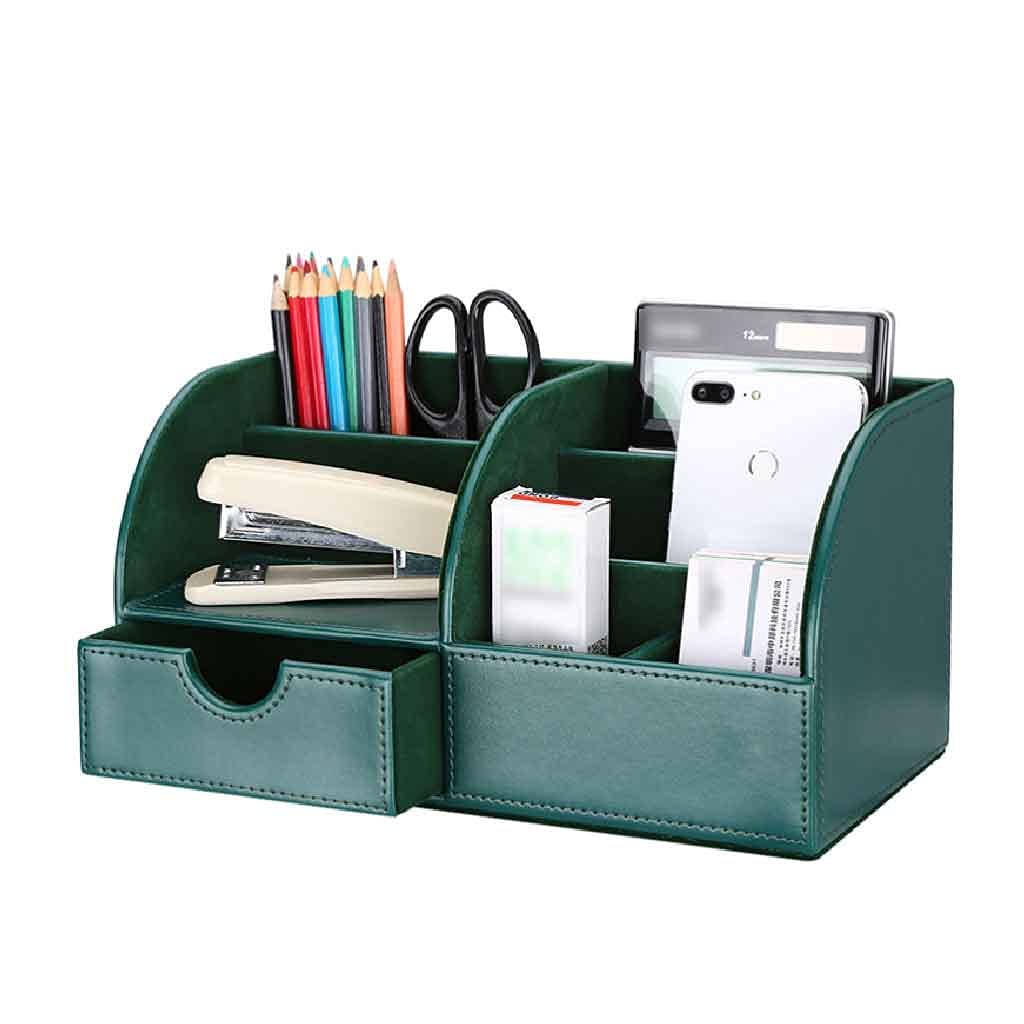 Large Capacity Multi-Function Pen Holder & Pencil Organizer for Desk - Creative Green Storage Box for Home, Office, School Use - Perfect Desktop Organizer for Pens, Markers, Stationery (Color: Green)