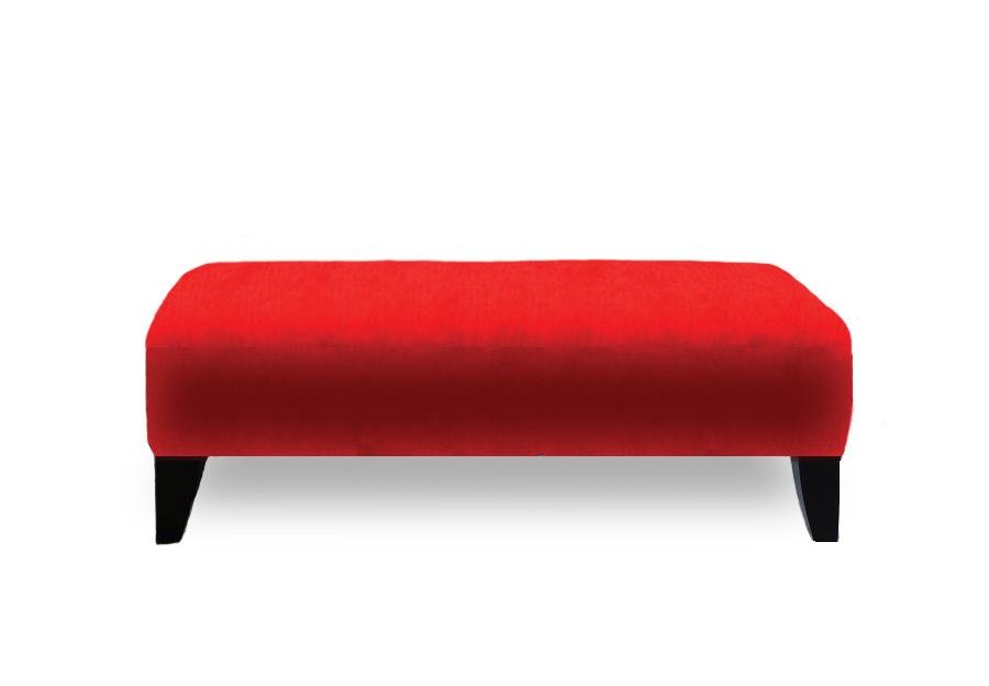Luxury Velvet Ottoman with Wooden Legs - Handmade in Canada - Perfect for Living Room, Bedroom & Home Decor