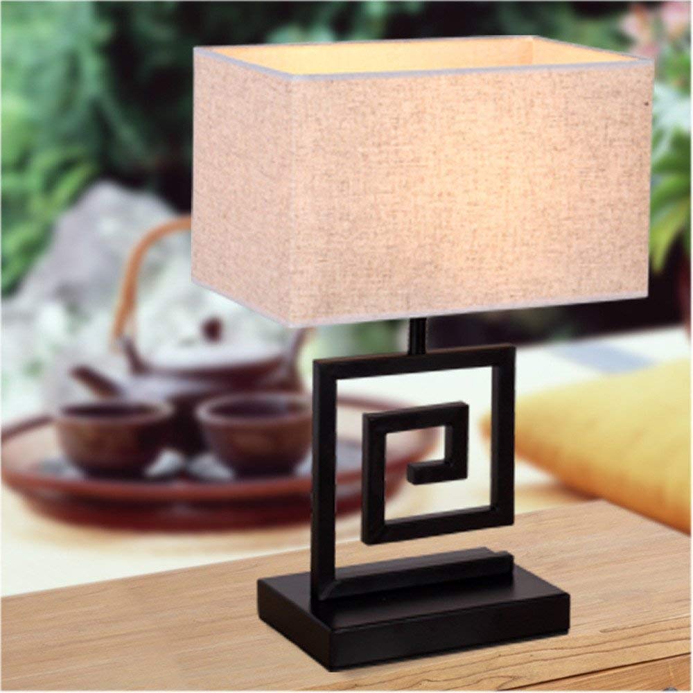 Eco-Friendly Solid Wood Desk Lamp with Eye-Caring Linen Shade - Adjustable Table Lamp for Bedroom, Office & Study (E27 Bulb Compatible) | Perfect for Reading, Working & Nightstand Lighting