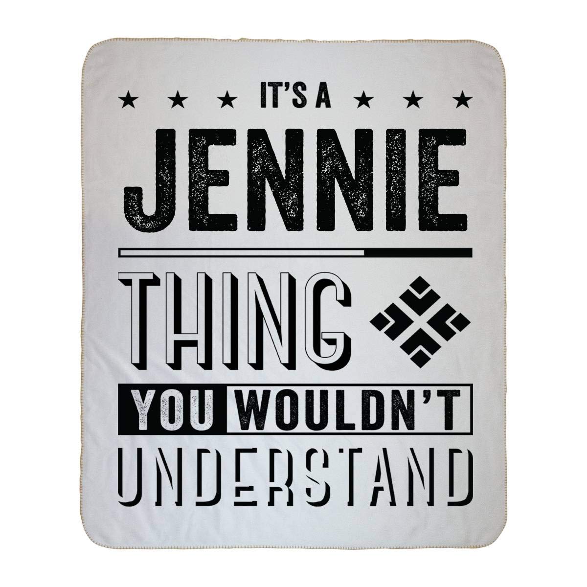 Funny Jennie Throw Blanket - Super Soft Fleece for Mom Gifts - Home & Travel Use