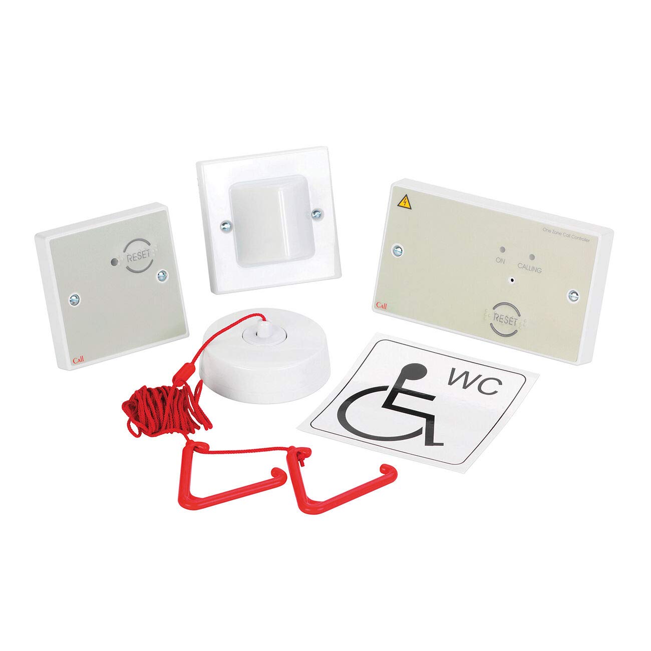 Emergency Toilet Alarm for Disabled - Bathroom Safety Alert Pull Cord System - Ideal for Elderly Care & Home Healthcare Use
