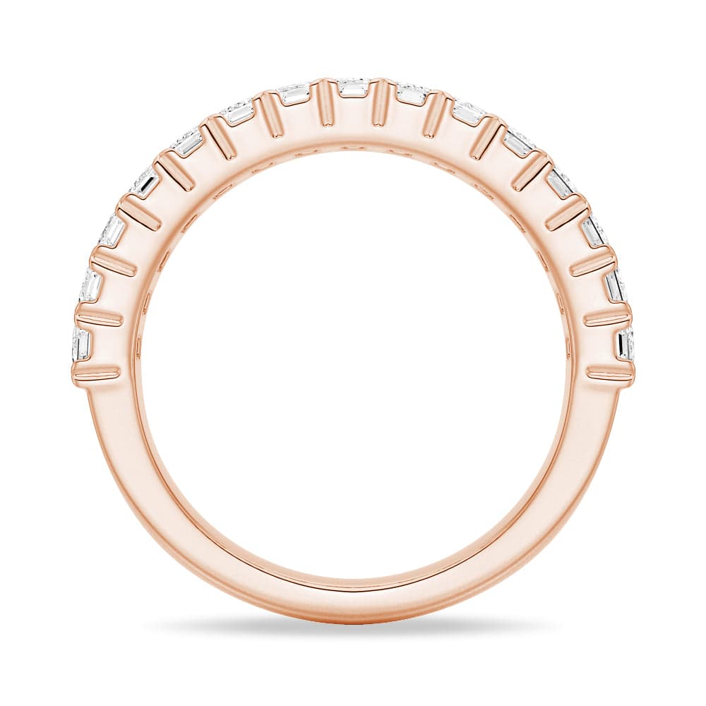 Emerald Cut Moissanite Wedding Band for Women - 14K White Gold Eternity Ring for Brides, Engagement & Anniversary Gifts - Perfect for Proposals, Vow Renewals & Special Occasions