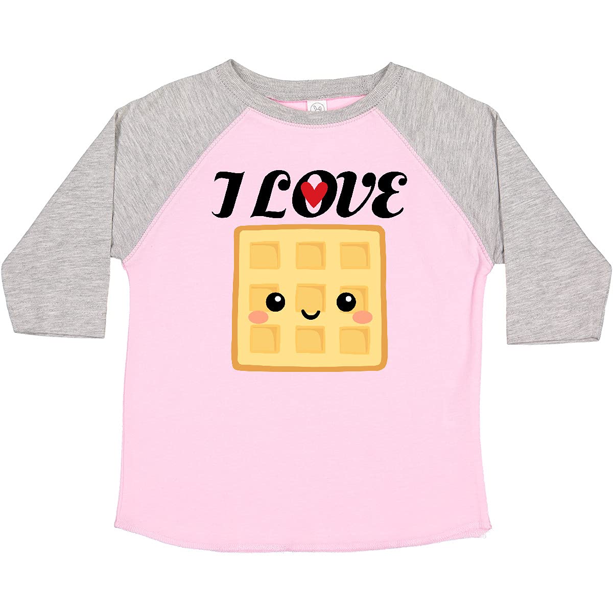 Inktastic Waffle Lover - I Love Waffles Cute Toddler T-Shirt for Boys & Girls - Soft Cotton Kids Tee for Breakfast Lovers, Family Outings & Playdates