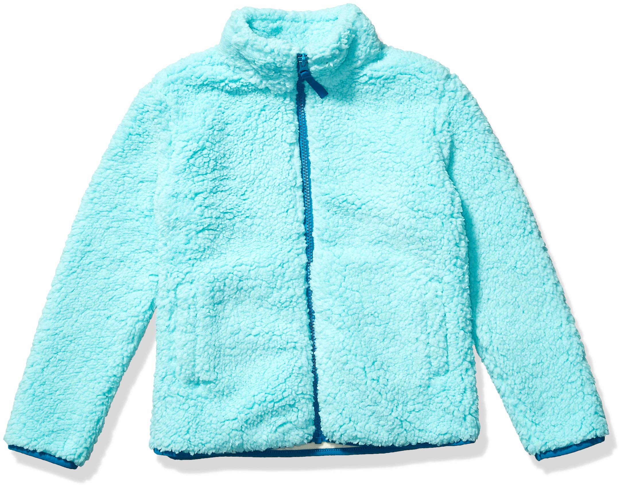 Amazon Essentials Girls' Sherpa Fleece Full-Zip Jacket - Soft & Warm Winter Coat for Kids, Toddler Outerwear with Cozy Lining - Perfect for School, Playdates & Outdoor Activities
